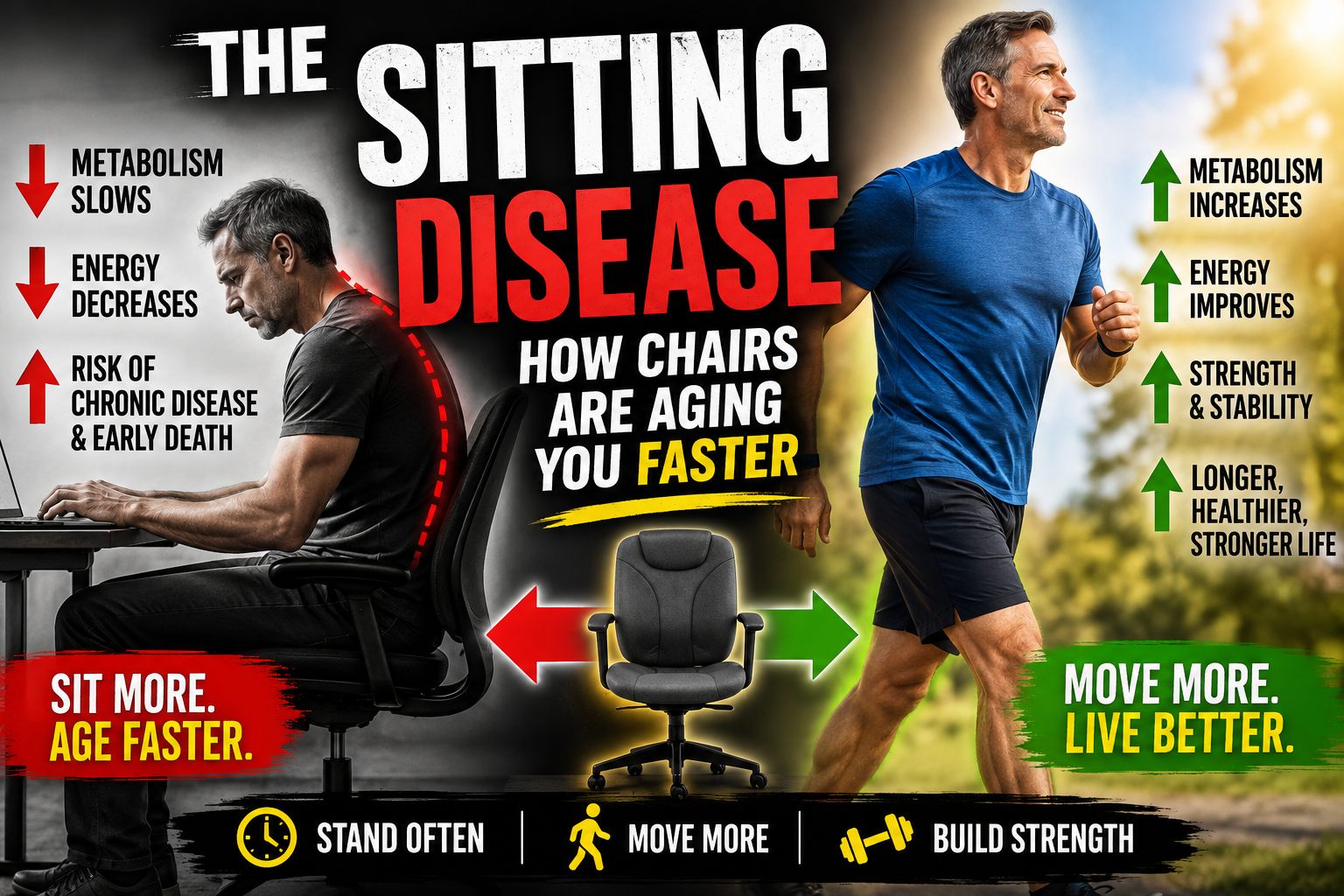 Sitting: The New Disorder — How Chairs Are Aging You Faster