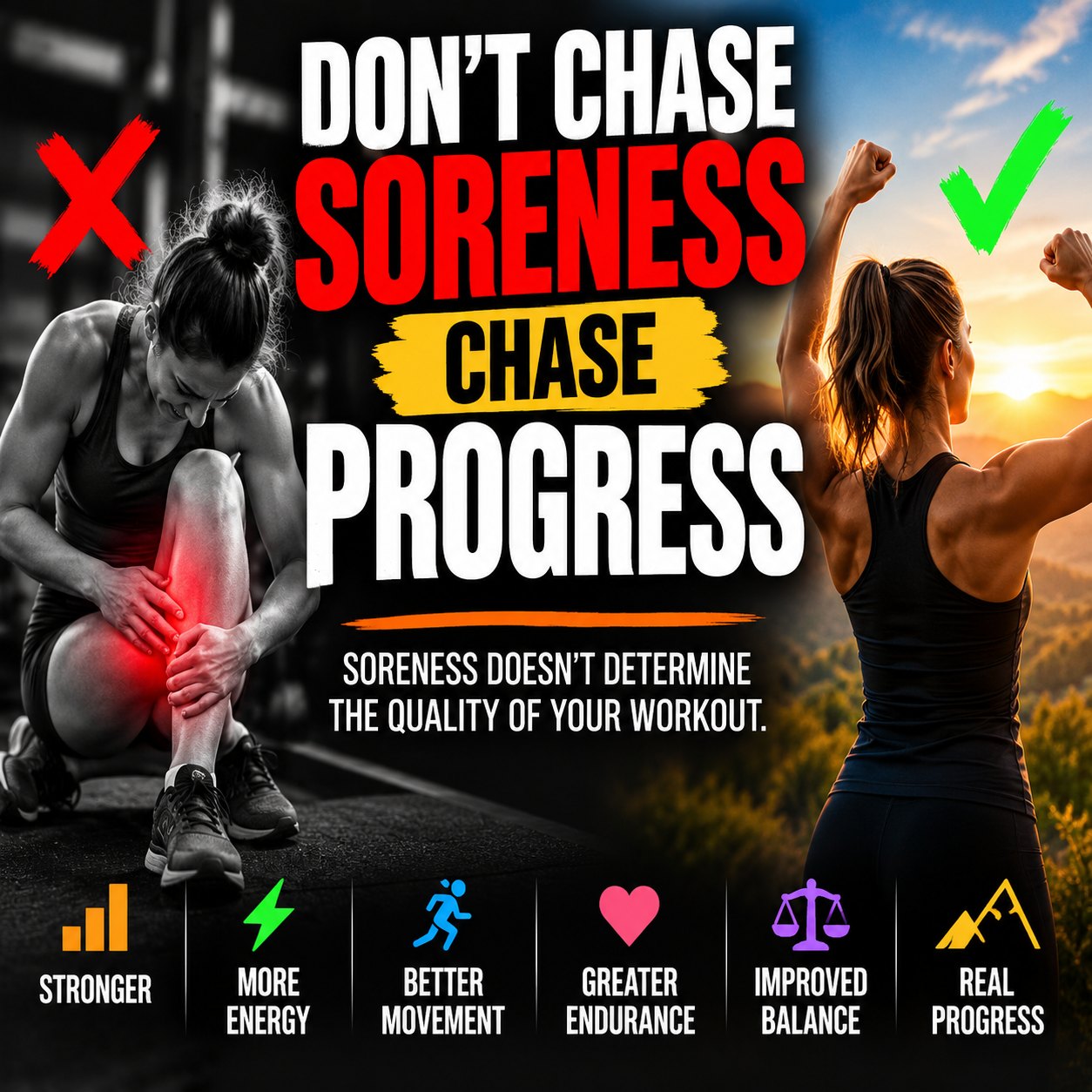 Don't Chase Soreness — Chase Progress